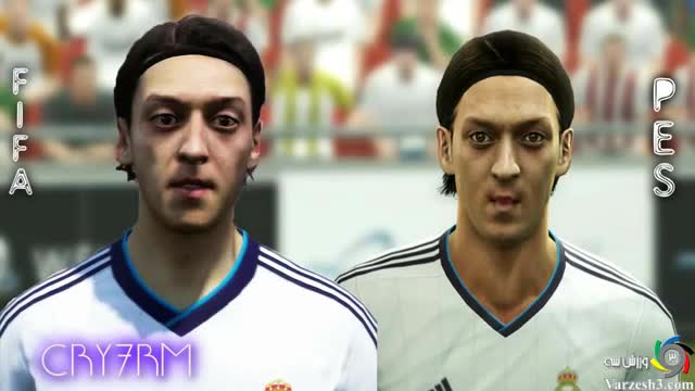 مقایسه چهره بازیکنان رئال مادرید درFIFA13وPES