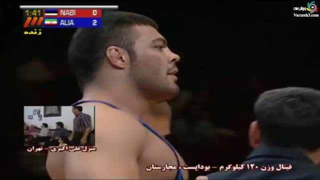 پیروزی علی اکبری در فینال (۱۲۰kg)