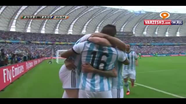گل اول مسی؛ آرژانتین &#8211; نیجریه
