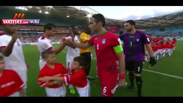 سرود ایران ابتدای بازی با قطر
