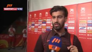 گفتگو با بازیکنان تیم ملی بعد حذف از جام ملت ها