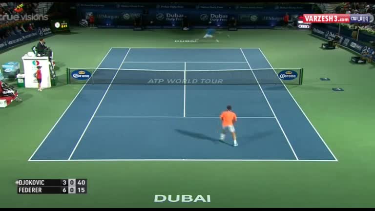 پیروزی فدرر مقابل جوکوویچ در تنیس دبی