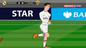کارتون پیروزی رئال مادرید مقابل آلمریا