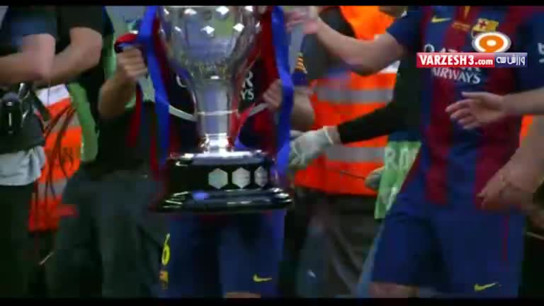جشن قهرمانی بارسلونا در لالیگا ۲۰۱۵-۲۰۱۴