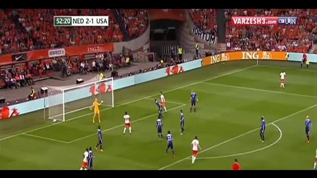 هلند ۳-۴ امریکا (زدن دو گل در یک دقیقه)