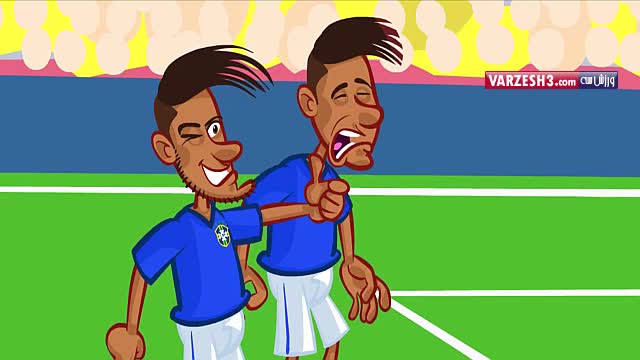 انیمیشن جالب بازی برزیل-کلمبیا