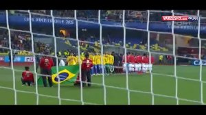 مراسم شروع بازی برزیل-پاراگوئه