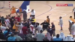 زد و خورد شدید در لیگ بسکتبال کویت