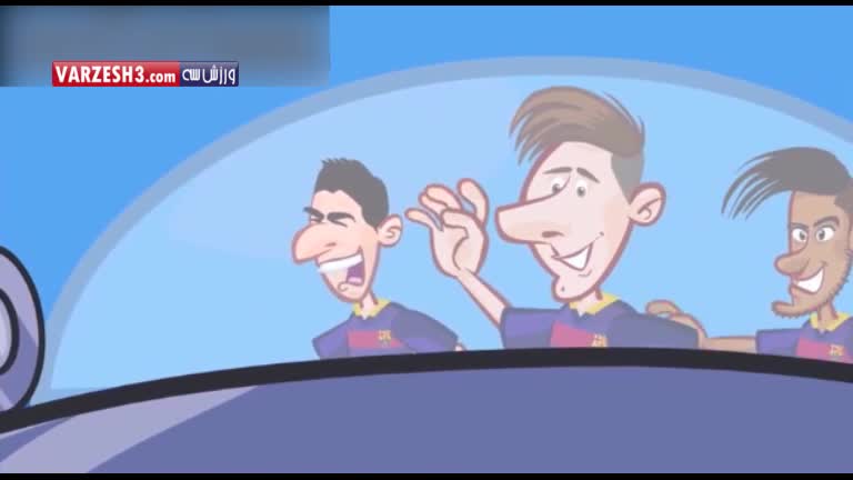 جدال آرسنال و بارسلونا در لیگ قهرمانان به روایت انیمیشن