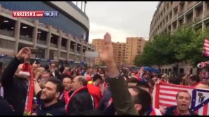 شور و هیجان هواداران اتلتیکو قبل از بازی با بایرن مونیخ