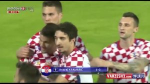 گل بازی کرواسی 1-0 مولداوی