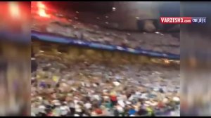 هیجان هواداران در سن سیرو هنگام پنالتی رونالدو