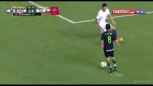 گل چیچاریتو در بازی مکزیک 1-0 شیلی