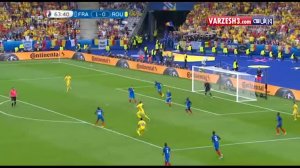 خلاصه بازی فرانسه 2-1 رومانی (یورو 2016)