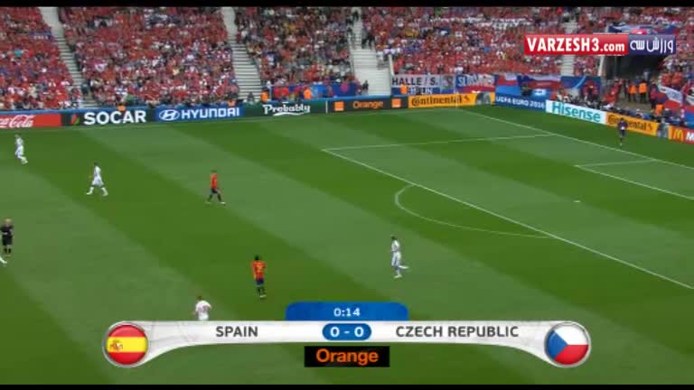 خلاصه بازی اسپانیا 1-0 جمهوری چک (یورو 2016)