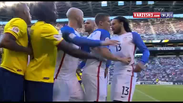 خلاصه بازی آمریکا 2-1 اکوادور