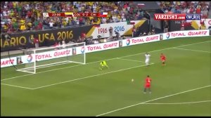 خلاصه بازی کلمبیا 0-2 شیلی 
