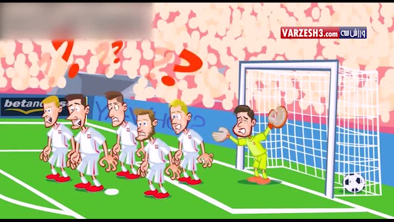 بازی سوئیس - لهستان به روایت کارتون