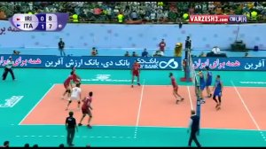 رالی جذاب در بازی والیبال ایران - ایتالیا