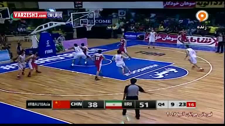 خلاصه بسکتبال ایران 62-59 چین