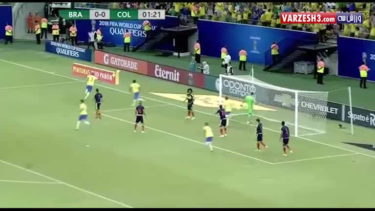 خلاصه بازی برزیل 2-1 کلمبیا