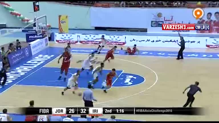 خلاصه بسکتبال ایران 74-63 اردن