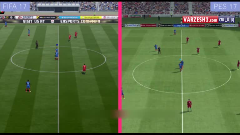 مقایسه گرافیکی بازی FIFA 17 و PES 17