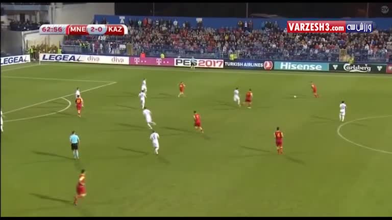 گلزنی یووتیچ در بازی مقابل قزاقستان