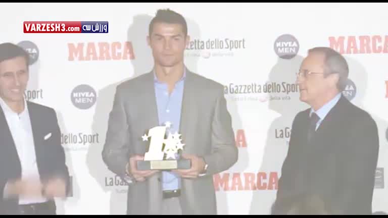 اهدای جایزه بهترین بازیکن لیگ قهرمانان اروپا به کریستیانو رونالدو