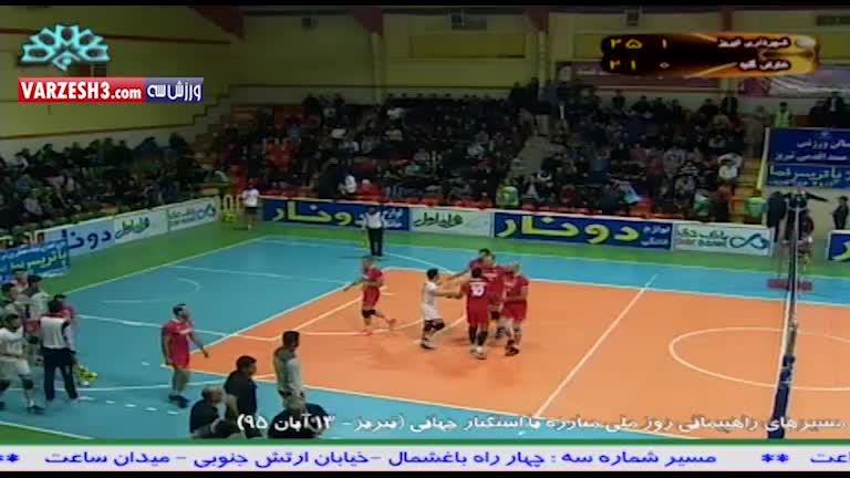 خلاصه والیبال شهرداری تبریز 3-0 هاوش گنبد