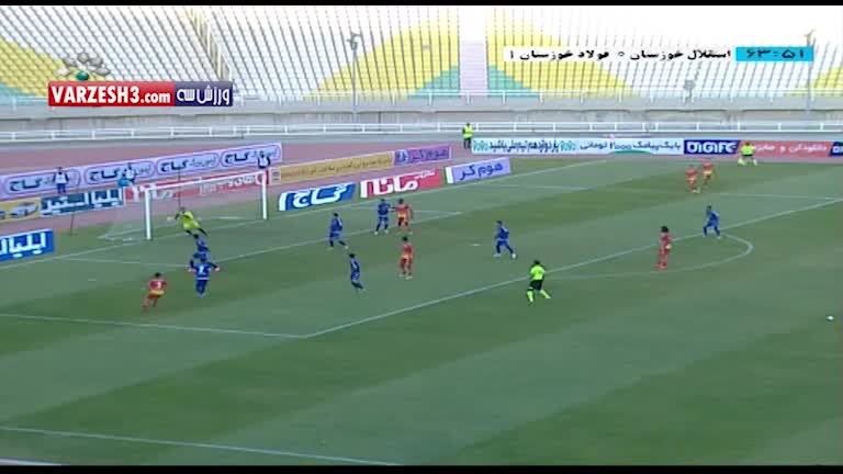 خلاصه بازی استقلال خوزستان 0-1 فولاد