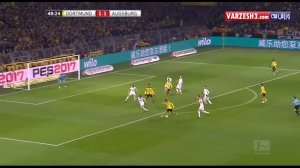 خلاصه بازی دورتموند 1-1 آگزبورگ