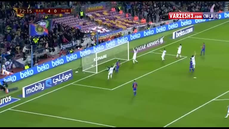 خلاصه بازی بارسلونا 7-0 هرکولس (هتریک توران)