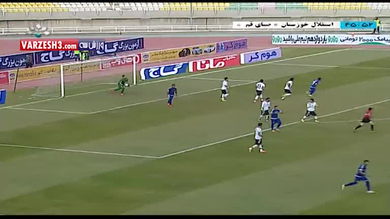 خلاصه بازی استقلال خوزستان 1-0 صبای قم