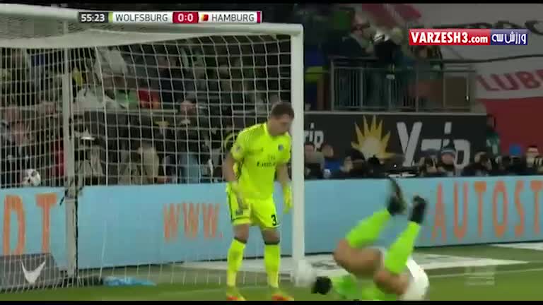 خلاصه بازی وولفسبورگ 1-0 هامبورگ