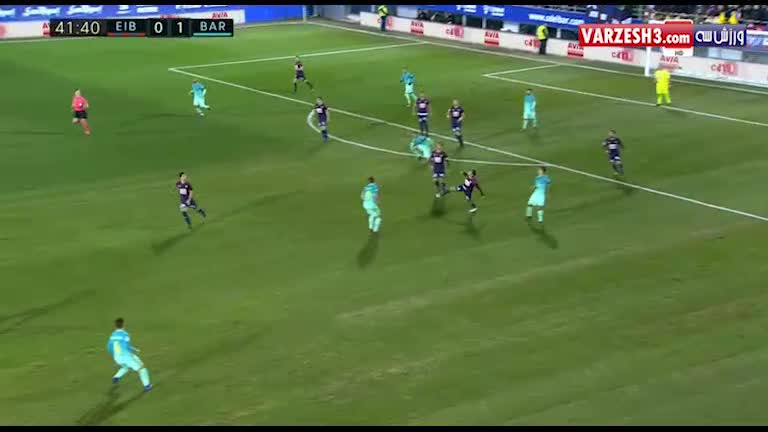 خلاصه بازی ایبار 0-4 بارسلونا (درخشش MSN)
