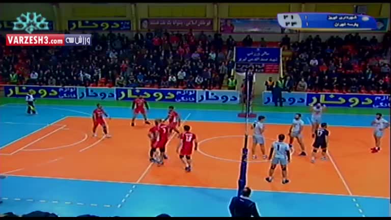 خلاصه والیبال شهرداری تبریز 3-2 پارسه تهران