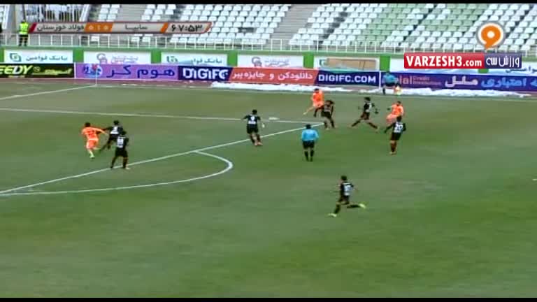 خلاصه بازی سایپا 1-0 فولاد خوزستان