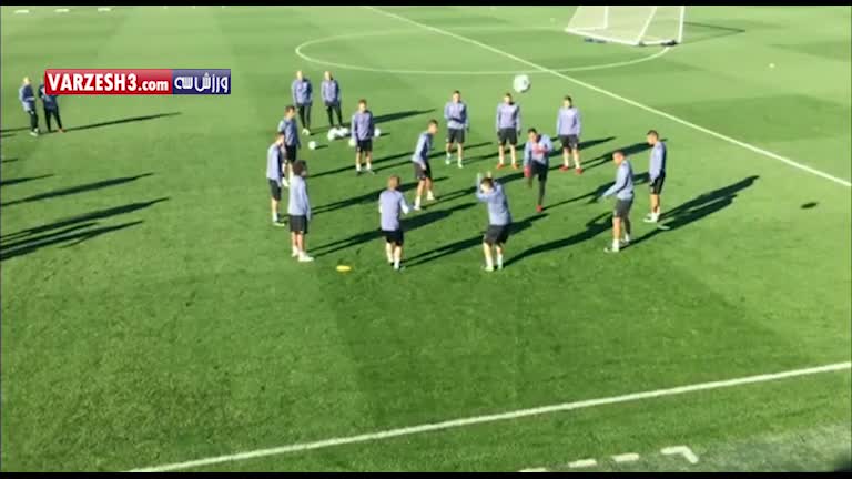 شلیک ناواس به سمت دوربین ضبط تمرین رئال مادرید