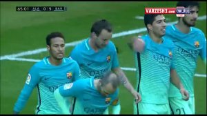 خلاصه بازی آلاوس 0-6 بارسلونا(درخشش MSN)