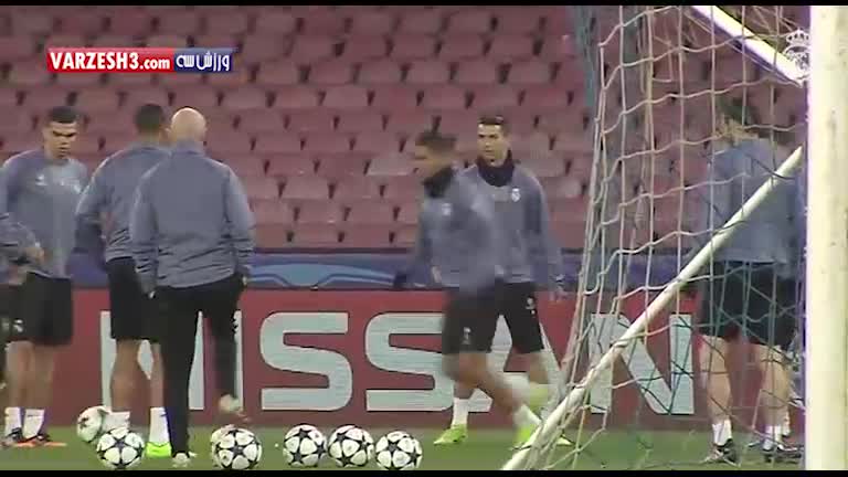 آخرین تمرین رئال مادرید قبل از بازی با ناپولی (95/12/16)
