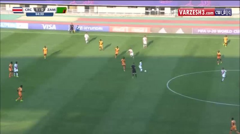 خلاصه بازی کاستاریکا 1-0 زامبیا