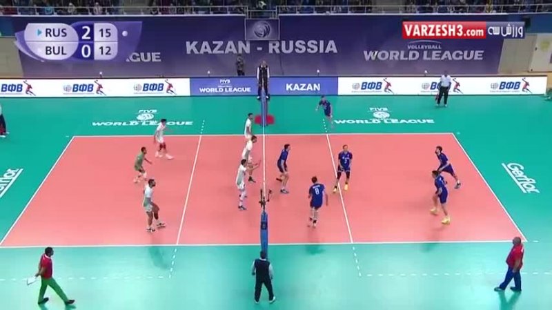 خلاصه والیبال روسیه 2-3 بلغارستان