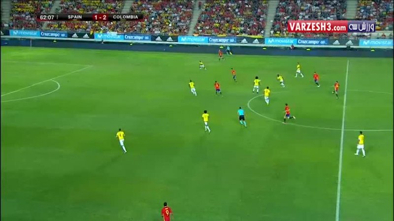 خلاصه بازی اسپانیا 2-2 کلمبیا