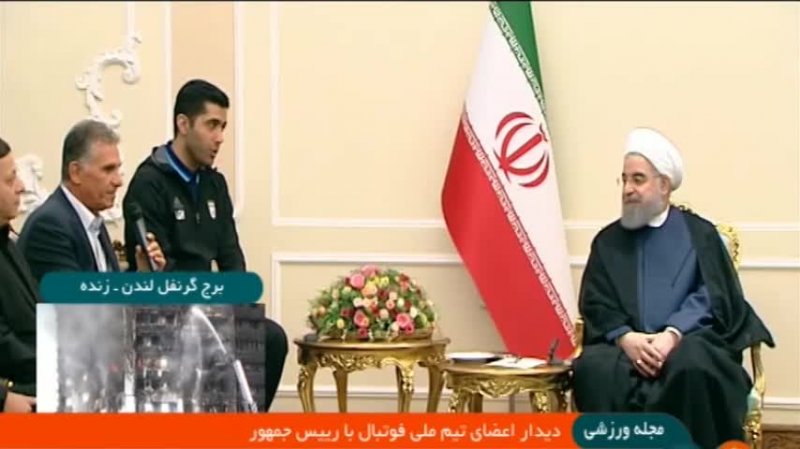 دیدار ملی پوشان فوتبال ایران با رئیس جمهور بعد از صعود به جام جهانی