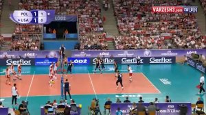 خلاصه والیبال لهستان 1-3 آمریکا