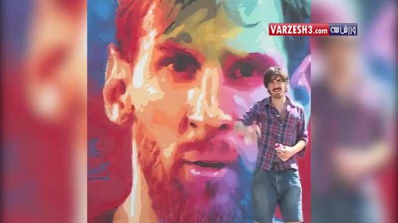 نقاشی مسی بر روی دیواری در شهر بارسلونا