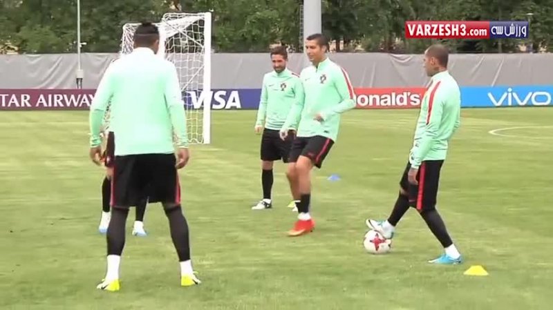 تمرین امروز تیم ملی پرتغال با حضور رونالدو
