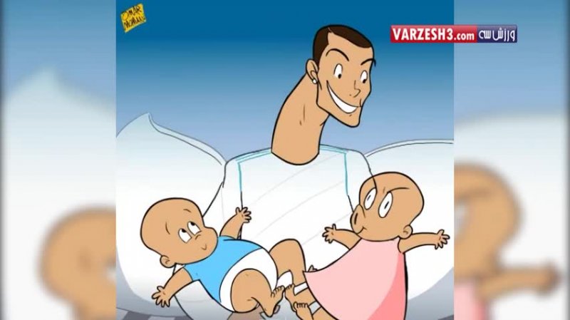 انیمیشن جالب به بهانه تولد دوقلوهای رونالدو