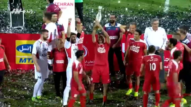 جشن قهرمانی پرسپولیس در سوپر جام ایران